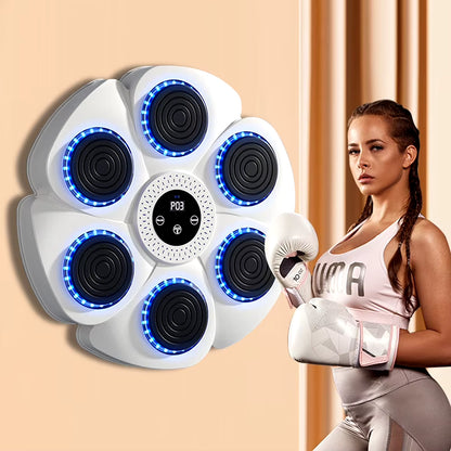 Music Boxing Machine Boxing Reaction Wall Target Adjustable Smart Bluetooth Boxing Machine Wall Mounted Gym Machine Equipment