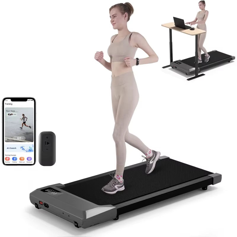 2024 Upgrade Walking Pad - Raceable Smart under Desk Treadmill with Rewards Program, Quick Setup, 2.5HP, App/Remote Control, LED